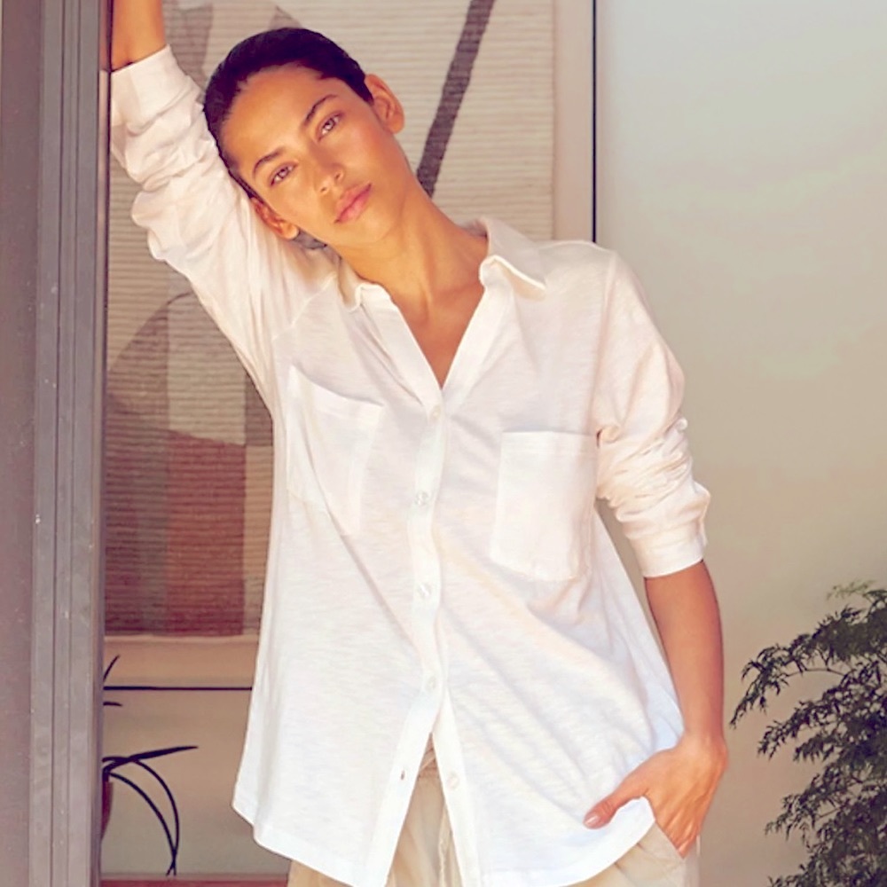 NWT Thread + Supply Button Down White Shirt